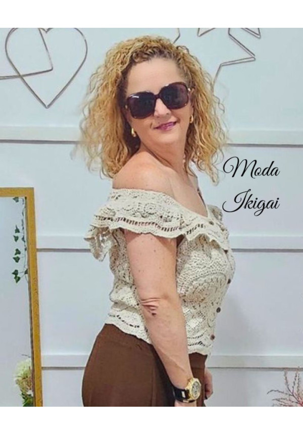 blusa crochet mujer