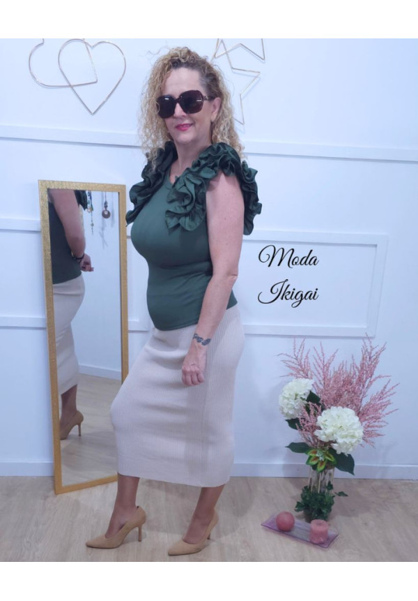 falda midi mujer