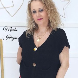 chaleco mujer dorado