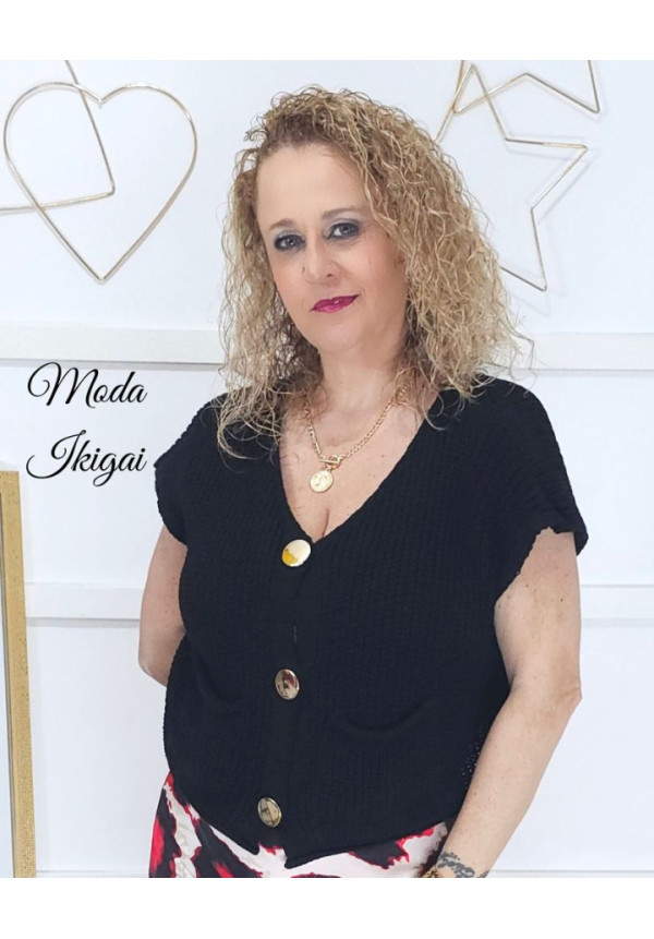 chaleco mujer dorado
