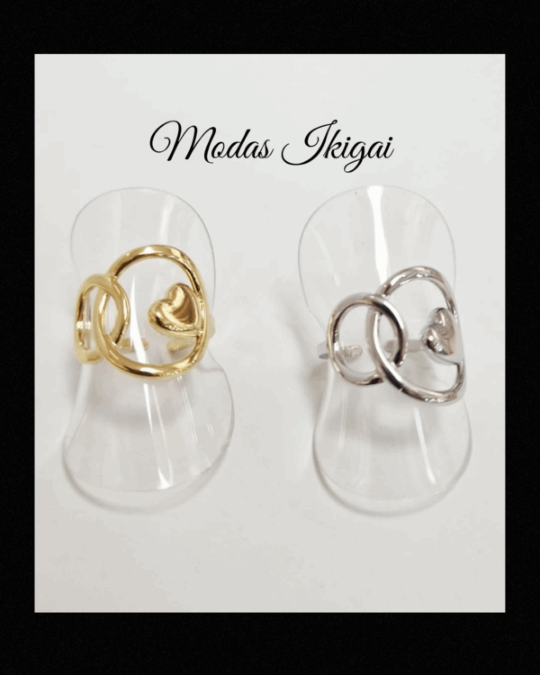 Anillo corazón plateado - Imagen 1