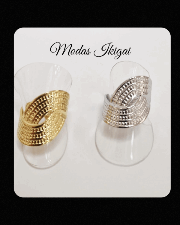 Anillo cruzado dorado - Imagen 1