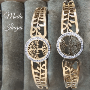 Pulsera de árbol de la vida dorada