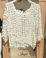 Blusón calado  blanco roto