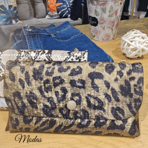 Bolsos animal print dorado