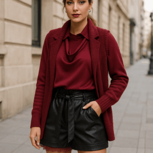 Pantalón corto de polipiel