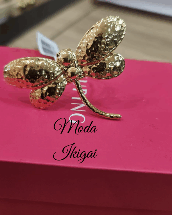 Anillo dorado mariposa - Imagen 1