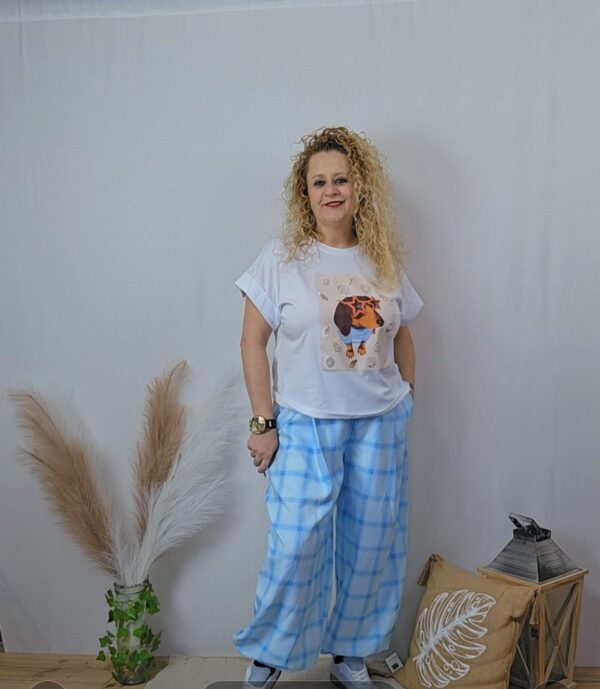 Pantalón bombacho cuadros - Imagen 3