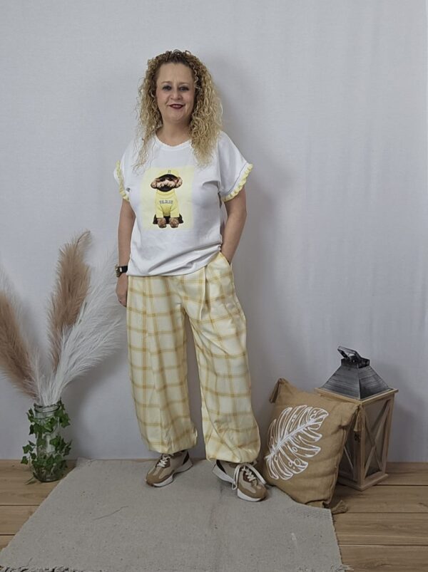 Pantalón bombacho cuadros - Imagen 2