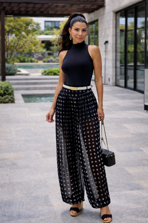 Pantalón bombacho lunares - Imagen 1