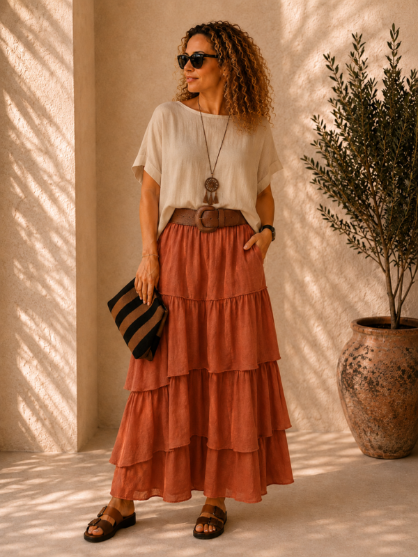 Camisa Kata beige - Imagen 1