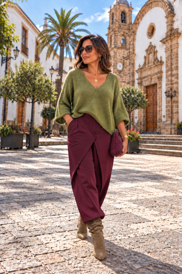 Estilo otoñal en plaza mediterránea Suéter Katy2 - Imagen 1